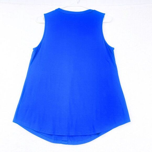 Cable & Gauge | Bright Winter Cobalt |Women's Sleeveless Embroidered Top Size M. - Picture 2 of 9